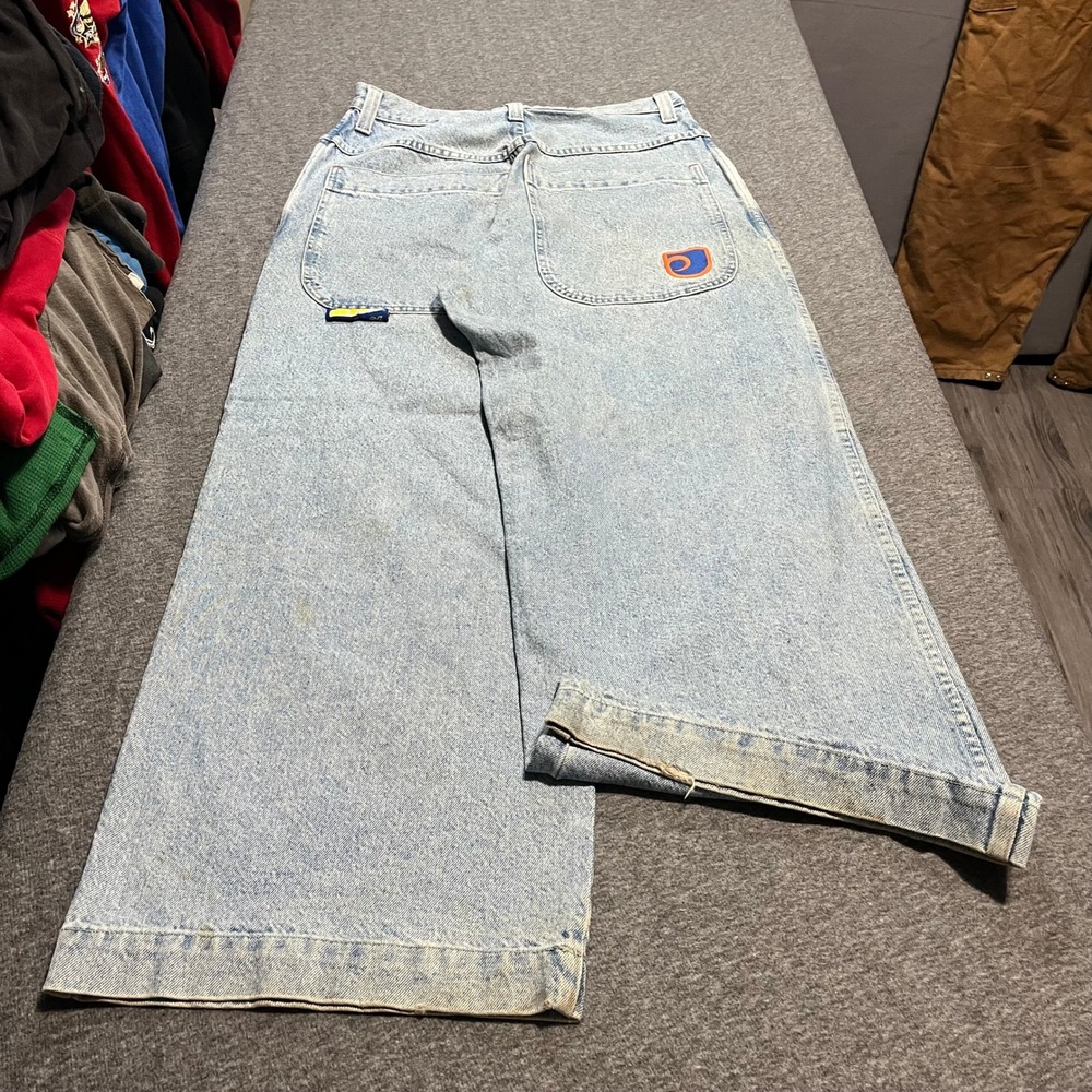 Vintage JNCO Twin Cannon 101 Baggy Jeans Light Wash 32x30 26 Barrel Caliber 90s